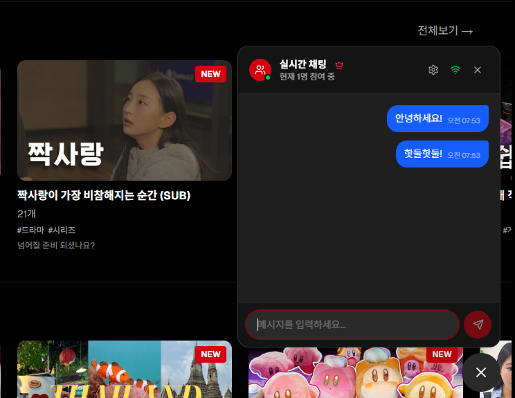 영상 스트리밍 플랫폼 — 실시간 채팅 시스템